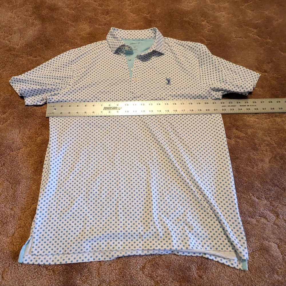 Johnnie O Golf Polo 1899 Blue Flowers Size M - Picture 5 of 8